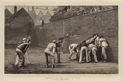 Football at the Wall at Eton by Leslie Matthew Ward